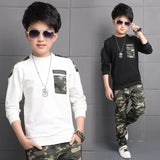 Teen Children Clothes Sets (3-11years): Sweatshirt Tops+Pants set