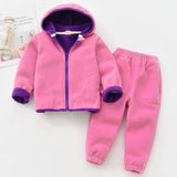 Soft Polar Fleece Hoodies Jacket Coat + Pants (7-10 Years Olds)