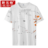 HIO HOP LOOSE Mens T-shirts Casual Print 2023 Summer Short Sleeves BLACK WHITE Tshirt.