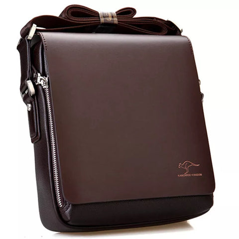 New Arrived Luxury Brand Men's Messenger Bag Vintage PU Leather Shoulder Bag .