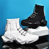 Plus Size High Top Massive Sports Sock Boot Men Sock Sneakers Men's Running Sport Shoes