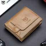 2023 Brand Genuine Leather Men's Wallet Cowhide Designer Male .