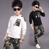 Teen Children Clothes Sets (3-11years): Sweatshirt Tops+Pants set