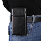 6.1"-7.2" High Grade Crazy Horse Vertical Waist Phone Bag .