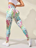 New 3D Print Tie Dye Sports Pants Women Seamless  Leggings .