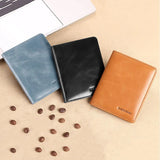 Genuine Leather Rfid Wallet for Men Slim Vertical Wallets Black Thin Short ID Credit Card Holder Minimalist Men's Blue Money Bag.