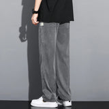 Summer Soft Lyocell Fabric Men's Jeans Thin Loose Straight Pants.