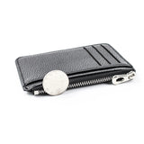 9 Card Slots Ultra-thin Zipper Credit Card Holder 100% Leather Men's Wallet Slim Simplicity Coin Purse Wallet Cardholder Bags