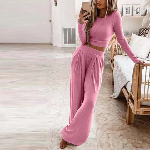 Sleepwear/Pajamas for Women Long Sleeve Top + Long Pants Casual Tracksuit