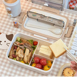 Portable Compartment Plastic Lunch Box : Bento Box