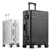 20"24"26"29" Inch Aluminum Trolley Suitcase Waterproof Metallic Cabin Luggage Trolly Bag Aluminium Travel Suitcase With Wheels