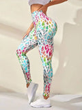 New 3D Print Tie Dye Sports Pants Women Seamless  Leggings .