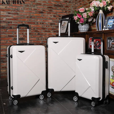 20''24/28 inch Rolling luggage travel suitcase on wheels with the 20'' carry on cabin trolley luggage bag ABS+PC suitcase fashion set