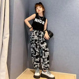 Fashion Sleeveless T-Shirts + Loose Pants for Teens (6, 8, 10, 12, 14, Year Olds)