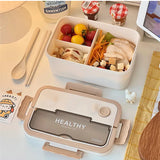 Portable Compartment Plastic Lunch Box : Bento Box