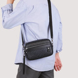 Business Style Men's Bag High Quality PU Leather Man's Handbag Shoulder Bag .