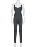 IAMSURE Sporty Activewear Patchwork Jumpsuits Fake 2 Piece .