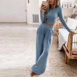 Sleepwear/Pajamas for Women Long Sleeve Top + Long Pants Casual Tracksuit