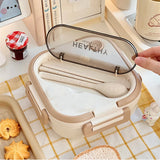 Portable Compartment Plastic Lunch Box : Bento Box