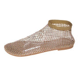 Fishing Net Sandals  with Flat Bottom Footwear