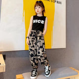 Fashion Sleeveless T-Shirts + Loose Pants for Teens (6, 8, 10, 12, 14, Year Olds)