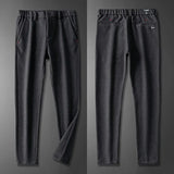 Men's Spring Autumn Fashion Business Casual Long Black Pants .