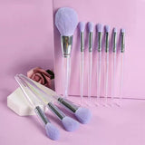 5-10Pcs Purple Makeup Brushes Set  (Storage Bag to purchase separately)