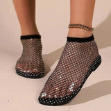 Fishing Net Sandals  with Flat Bottom Footwear