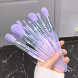 5-10Pcs Purple Makeup Brushes Set  (Storage Bag to purchase separately)