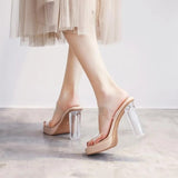 Clear/Transparent Open Toe Heels