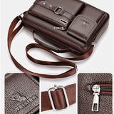 Large-capacity Shoulder Bag Leather Men's Messenger Bag.