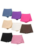 Casual Mini Asymmetrical Skirts .