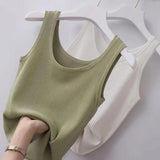 Summer Knit Vest Top / Sexy Sleeveless / Women Camisole / Plus Size Slim Tank Top