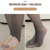 Women's Thermal Fleece Leggings – Cozy Winter Warmth with a Sexy Translucent Pantyhose Look