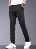 OUSSYU Brand Spring Summer Soft Stretch Lyocell Fabric Men's Casual Pants .