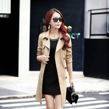 Windbreaker Women's Mid-Length Trench Coat