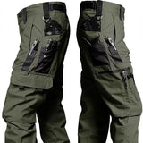 Men's Cargo Pants Multi Pockets Work Trousers Casual Tactical Pants Male .