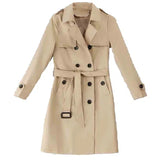 Windbreaker Women's Mid-Length Trench Coat