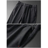 Men's Spring Autumn Fashion Business Casual Long Black Pants .