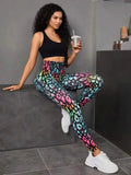 New 3D Print Tie Dye Sports Pants Women Seamless  Leggings .