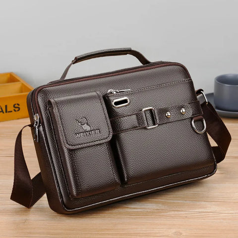 Large-capacity Shoulder Bag Leather Men's Messenger Bag.