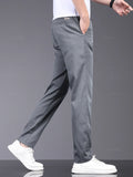 OUSSYU Brand Spring Summer Soft Stretch Lyocell Fabric Men's Casual Pants .